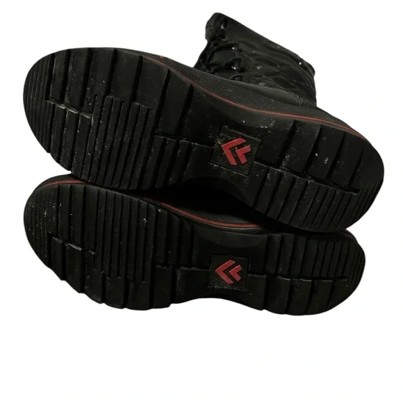 Women's banff Trail Black Quilted Tall Winter Boots - Picture 5 of 6